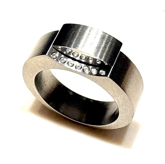 Anello Sommer Donna XEN in Acciaio Diamante 0.035 Ct SECRET DIAMOND - SECRET DIAMOND